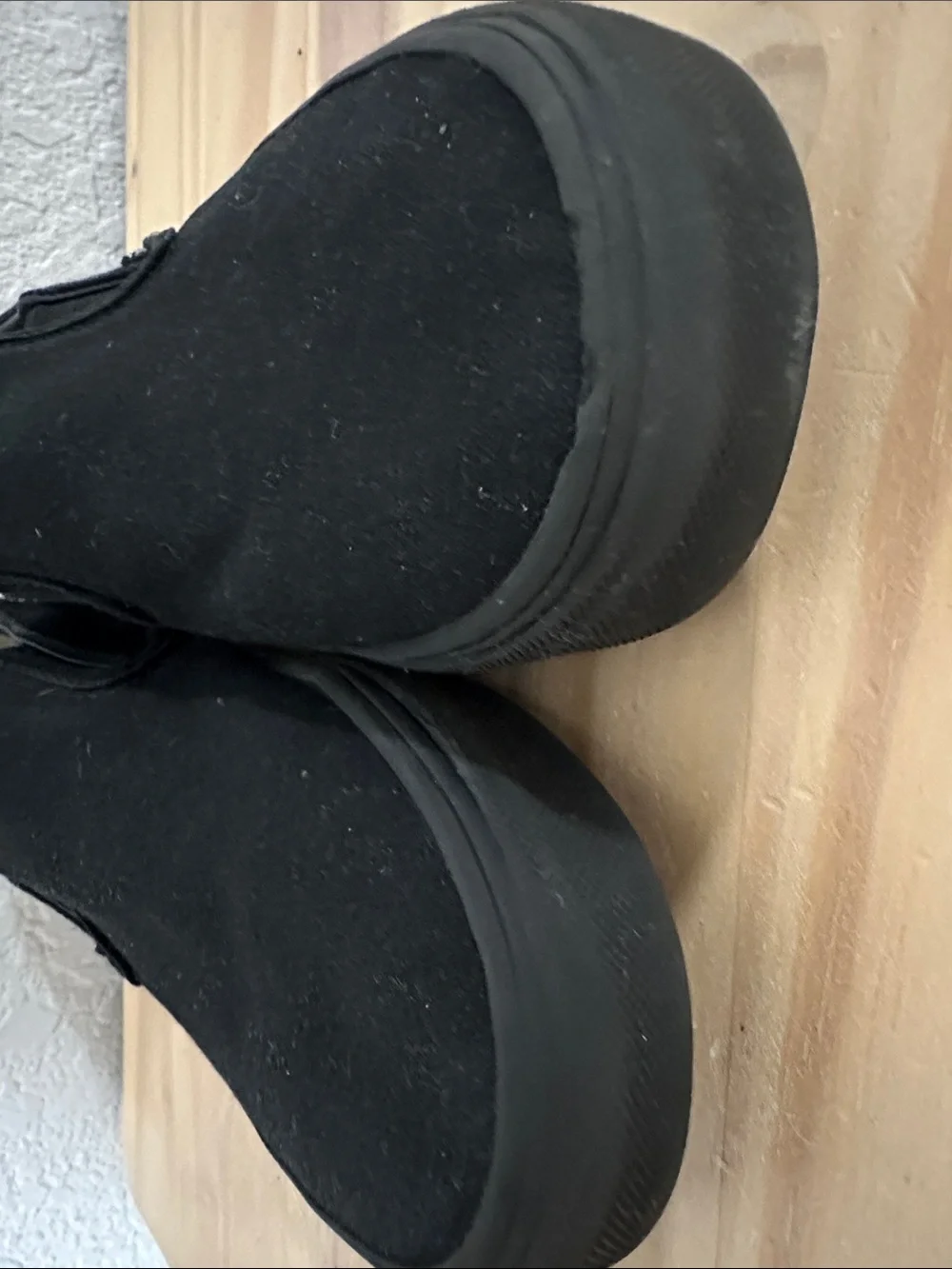Vans Black Slip-On Canvas Loafers 9